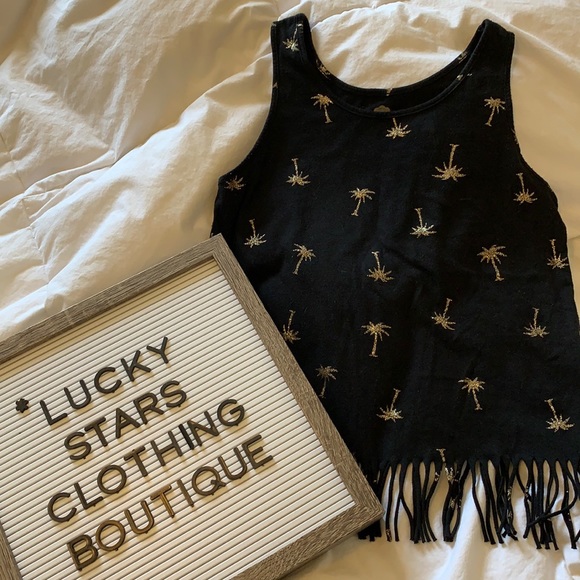 Girls Total Girl Fringe Tank Top - Picture 1 of 5